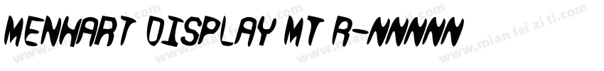Menhart Display MT R字体转换